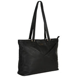 Kenneth Cole Reaction Leather Women’S Top Zip 15" Computer Business Tote (Rfid) Laptop, Black,