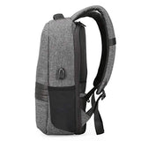 TRE Business Laptop Backpack Water Resistant Anti-Theft College Backpack with USB Charging Port Computer Backpacks for Women Men, Casual Hiking Travel Daypack (Color : Light Gray)
