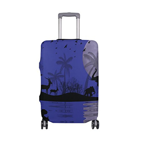 GIOVANIOR Wild Animals In African Landscape Luggage Cover Suitcase Protector Carry On Covers