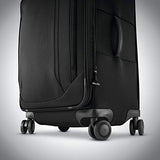 Samsonite Lineate Expandable Softside Checked Luggage with Spinner Wheels, 29 Inch, Obsidian Black