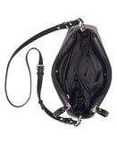Calvin Klein Sonoma Bubble Lamb Novelty Messenger Crossbody, Black/Silver