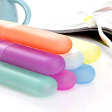 Ultnice 4Pcs Toothbrush Case Toothbrush Cover Plastic Holder For Traveling (Mixed Color)