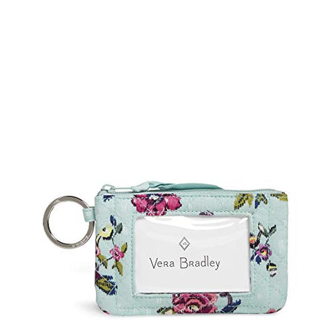 Vera Bradley Iconic Zip ID Case, Signature Cotton, water bouquet