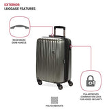 SwissGear 7272 Energie Hardside Luggage Carry-On Luggage With Spinner Wheels & TSA Lock, Olive, 19”