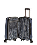 Rockland Luggage 3 Piece Abs Upright Luggage Set, Blue, Medium