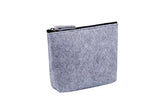 Handy Felt Zippered Cosmetic Makeup Bag Pouch Clutch Organizer