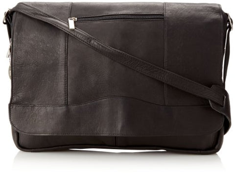 David King & Co. 3/4 Flap Messenger, Black, One Size