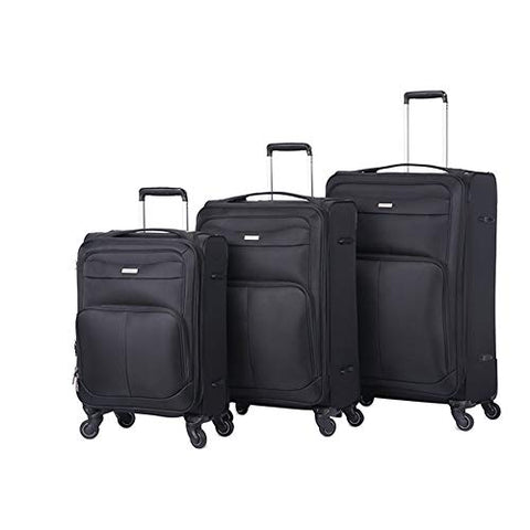 Travel Hardside Luggage 20in 24in 28in Lightweight Suitcase 3 Piece Luggage Nested Sets With TSA Lock Oxford Fabric Softside Carry-on Expandable Uprights Suitcase Softshell 360° Silent Spinner Multidi