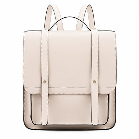 ECOSUSI Women Briefcase Laptop Backpack PU Leather Satchel Messenger Bag Fits up to 14 Inch Laptops