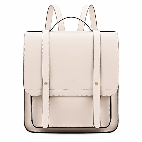 ECOSUSI Women Briefcase Laptop Backpack PU Leather Satchel Messenger Bag Fits up to 14 Inch Laptops