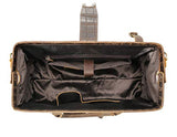 Polare 21" Crocodile Pattern Cowhide Leather Weekender Travel Overnight Luggage Duffel Bag