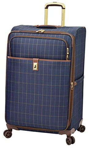 London Fog Kensington II 29" Expandable Spinner, Navy Window Pane