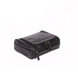 Boconi Becker Zip Around Travel Kit (Black W/ Khaki And Gingham)