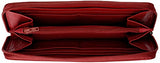 Buxton Roma Zip-Around Organizer Clutch, Dark Red