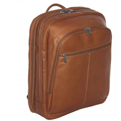 Piel Leather XL Laptop Travel Backpack, Saddle
