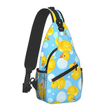 NiYoung Casual Yellow Rubber Duck Sling Bag Casual Chest Package with Adjustable Strap Anti-Theft Sling Bags Shoulder Backpack Waterproof Sling Bag