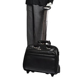 Check-Point Friendly Wheeled Laptop Case, Leather, 15.6" in, Black - Midway | Mcklein - 86605
