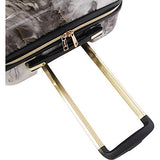 BEBE Luggage Teresa 3pc Spinner Suitcase Set, Black Marble