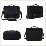 Messenger Bag for Men, Briefcases Lightweight Men's Laptop Bag 15.6 inch Water Resistant Crossbody School Satchel Bags for Boys Computer Work Office Bag with Shoulder Strap, Black