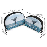 Makeup Bag Whale Tail Handy Shell Cosmetic Bags Case For Women