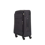 Cloe Checked Medium 24 inch Luggage with 360º-spinner wheels in Black Color