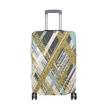 Suitcase Cover Gold Glitter Textured And Stripes Luggage Cover Travel Case Bag Protector for Kid Girls