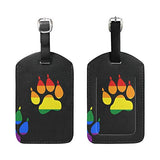 Luggage Tags Bear Dog Tracks Rainbow Paw Claw Travel ID Identifier for People