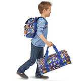 Bixbee Kids Duffle Bag, Dance Bag & Travel Bag for Sports, Gymnastics and Ballet with Adjustable Strap, Zippers, Pockets, and Comfort Grip - Kids Overnight Bag in Meme Odyssey Blue.