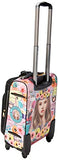 Nicole Lee Women's 18" Graphic Pink Carry-on Luggage, 4 Spinner Wheels, Venecia Loves Make Up