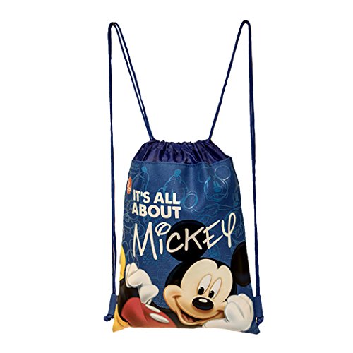 Disney Mickey Mouse Drawstring Backpacks 2 Pack Blue & Red