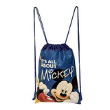 Disney Mickey Mouse Drawstring Backpacks 2 Pack Blue & Red