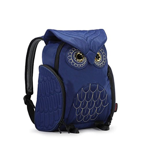 Darling'S Owl Padded Straps Quilted Daypack / Backpack - Medium - Navy