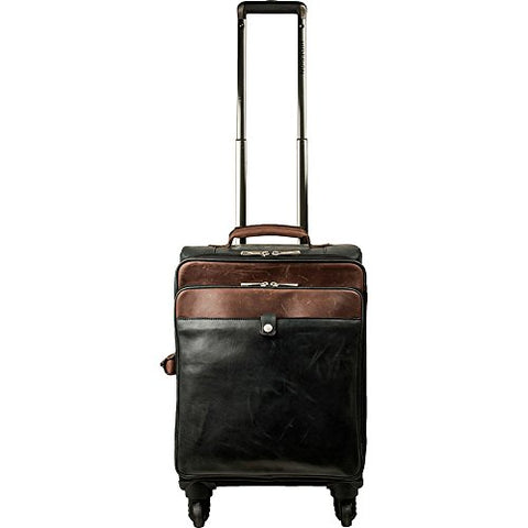 Scully Unisex Aaron Wheeled Carry-On Black/Brown Handbag