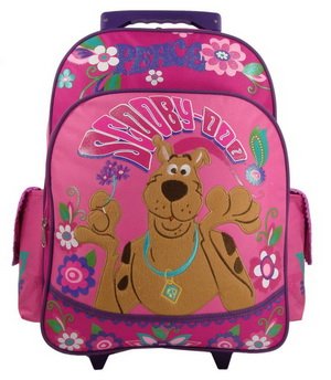 Scooby Doo Peace & Love Large 15" Rolling Backpack [Apparel]