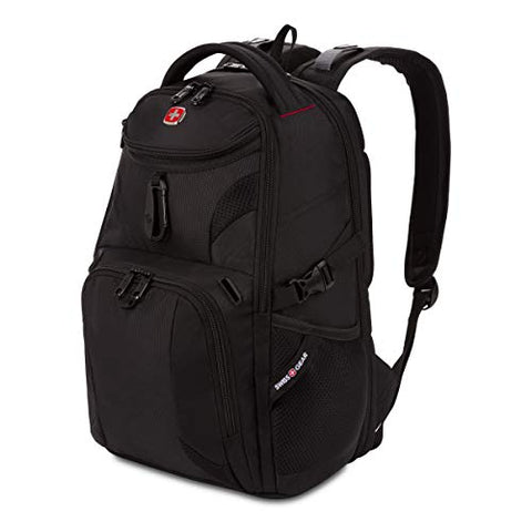 SWISSGEAR 1900 ScanSmart Mini/Slim Version Laptop Backpack | Fits Most 13 Inch Laptops and Tablets | TSA Friendly Backpack | Ideal for Work, Travel, School, College, and Commuting, 16” x 11” x 6”- Black