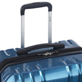 Delsey Luggage Devan 25" Checked Luggage, Hard Case Expandable Suitcase (Blue)