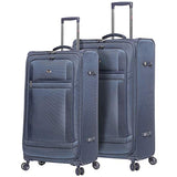 Lightweight Large Luggage Sets 2 piece - Reinforced Suitcases Set (Navy)