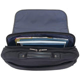 Kenneth Cole Reaction Tech-IT Flapover Pull-Thru Handle Anti-Theft RFID 15.6" Laptop & Tablet Business Portfolio With USB Charging Port, Black