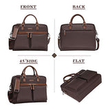 Banuce Large Capacity Waterproof Nylon Faux Leather 15.6 inch Laptop Messenger Bag for Men Business