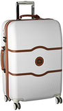 DELSEY Paris Luggage Chatelet Hard+ Medium Checked Spinner Suitcase Hardside with Lock, Champagne