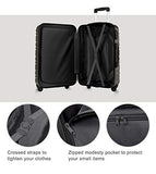 TBWYF Luggage Set 3 Piece Set Suitcase set Spinner Hard shell Lightweight (dark grey)…