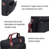 Ronts Black Nylon 14" Laptop Messenger Bag for Men Briefcase Business a4 Shoulder Work Tote Attache