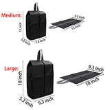 Zmart Portable Travel Shoe Bags with Zipper for Men Waterproof Nylon Traveling Shoe Storage Organizer Packing Cubes 4 Pack