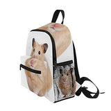 GIOVANIOR Cute Hamster Lightweight Travel School Backpack for Boys Girls Kids