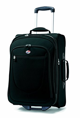 American Tourister Luggage Splash 21 Upright Suitcase, Black, 21 Inch