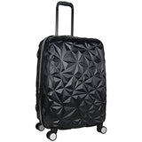 Aimee Kestenberg Women'S 24" Abs Expandable 8-Wheel Upright Checked Luggage, Black