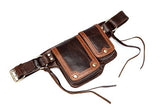 Vicenzo Leather Ronny Leather Waist Bag Fanny Pack (Dark Brown)