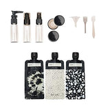 Kitsch Ultimate Travel Bottles Set, Travel Containers, Carry on, TSA approved - 11pcs (Black & Ivory)