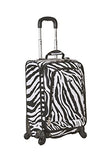 Rockland Luggage 20 Inch Printed Spinner Carry On, Zebra, Medium