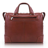 McKlein, R Series, Arcadia, Top Grain Cowhide Leather, 17" Leather Slim Laptop Briefcase, Brown (88764)